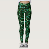 Chalkboard Shamrock St. Patrick's Day Leggings (Devant)