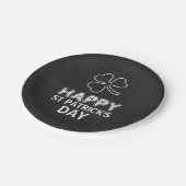 Chalkboard Shamrock, St Patrick's Day Party Papieren Bordje (Gekanteld)
