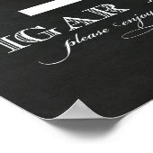 Chalkboard Sigar Bar-teken Poster (Hoek)