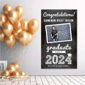 Chalkboard Sketch 2025 Foto Afstudeerfeest Spandoek