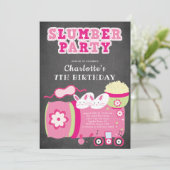 Chalkboard Slepover Anniversaire Fête Invitation (Debout devant)