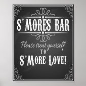 Chalkboard S'more Bar bruiloft party print (Voorkant)