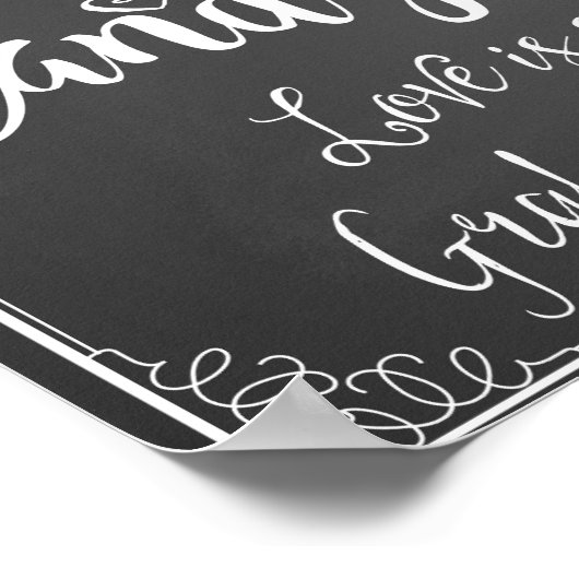 Chalkboard Snoep Bar, bruiloft of partijafdruk Poster (Hoek)