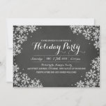 Chalkboard Snowflake Fête Invitation<br><div class="desc">Invitations de Noël plus modernes dans le Little Bayleigh Store!</div>