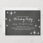 Chalkboard Snowflake Glow Fête Invitation<br><div class="desc">Invitations de Noël plus modernes dans le Little Bayleigh Store!</div>