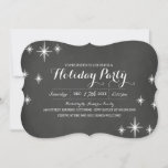 Chalkboard Snowflake Glow Fête Invitation<br><div class="desc">Invitations de Noël plus modernes dans le Little Bayleigh Store!</div>