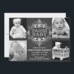 Chalkboard Snowflake hiver plusieurs Cartes photos<br><div class="desc">© 2013 Socialite Designs. Annoncez la naissance ou votre nouveau bébé avec cette élégante bannière de calligraphie / script et quatre (4) carte de montage photo. Remplacez les photos modèles par les vôtres. Cette carte faire-part de naissance de 4 photos fait un beau souvenir pour votre famille et vos amis....</div>