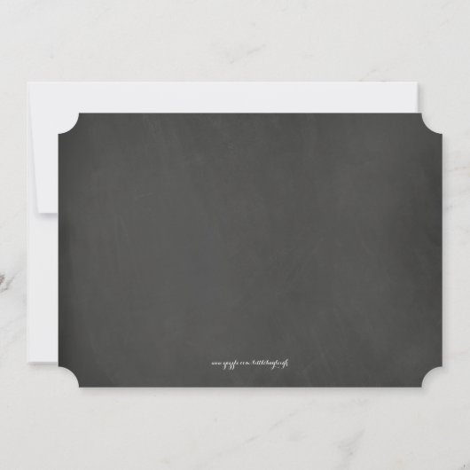 Chalkboard Snowflake Holiday Party Uitnodiging (Achterkant)