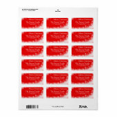 Chalkboard Snowflake-kerstadreslabel Etiket (Full Sheet)