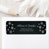 Chalkboard snowflake-vakantielabel Adres Etiket (Insitu)