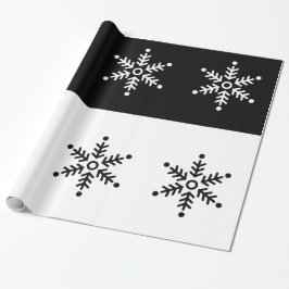 Chalkboard - Snowflake - Zwart/wit Cadeaupapier