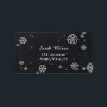 Chalkboard snowflakes Fête des mariées étiquettes<br><div class="desc">Chalkboard snowflakes hiver Fête des mariées étiquettes de adresse mariages étiquettes de adresse. Produits correspondants également disponibles.</div>