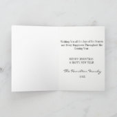 Chalkboard Snowy Trees plié Carte photo (Intérieur)