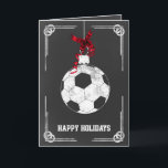 Chalkboard soccer joueur Cartes de Noël<br><div class="desc">Chalkboard soccer ornament Vacances Cartes de voeux par intérêt. Les cartes de fin de année professionnels sont des cartes de voeux de vacances spécifiques à l'industrie. Ces cartes de fin de année spécifiques à l'occupation ajouteront une touche d'unicité à vos salutations de vacances</div>