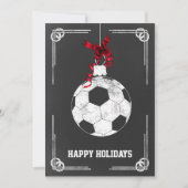 Chalkboard soccer joueur Cartes de Noël (Devant)