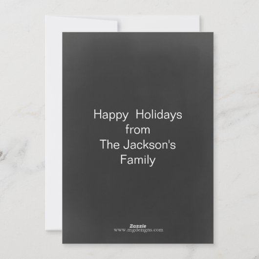 Chalkboard soccer joueur Cartes de Noël (Dos)