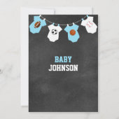 Chalkboard Sports Thème Bébé Douche Invitations (Dos)
