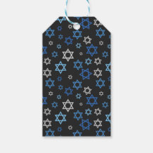 Chalkboard Star van David Hanukkah Gift Label