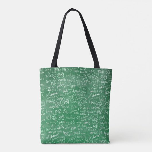 Chalkboard Statements Fun School Time Design Draagtas (Achterkant)