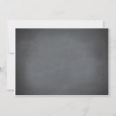 Chalkboard Stencil Gele bruiloft uitnodiging (Achterkant)
