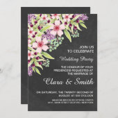 Chalkboard stijl bruiloft uitnodiging (Voorkant / Achterkant)