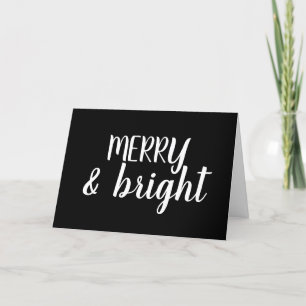 Chalkboard stijl Merry Bright Holiday Kerstmis Kaart