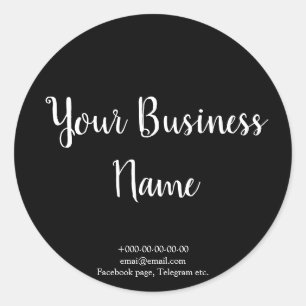 Chalkboard stijl stijlvol café, bakkerij, catering ronde sticker