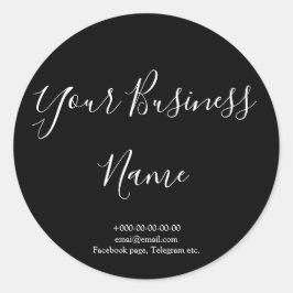 Chalkboard stijl stijlvol handgemaakt ronde sticker