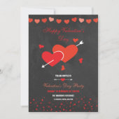 Chalkboard stijl Valentijnse feestflyer Kaart (Voorkant)