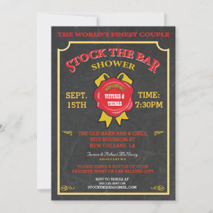 Chalkboard Stock de bar uitnodiging