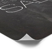 Chalkboard string licht Alcohol omdat bruiloft Poster (Hoek)