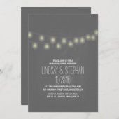 Chalkboard String Lights Repetitie Diner Uitnodigi Kaart (Voorkant / Achterkant)