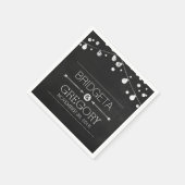 Chalkboard String Lights Rustieke bruiloft Servet (Hoek)