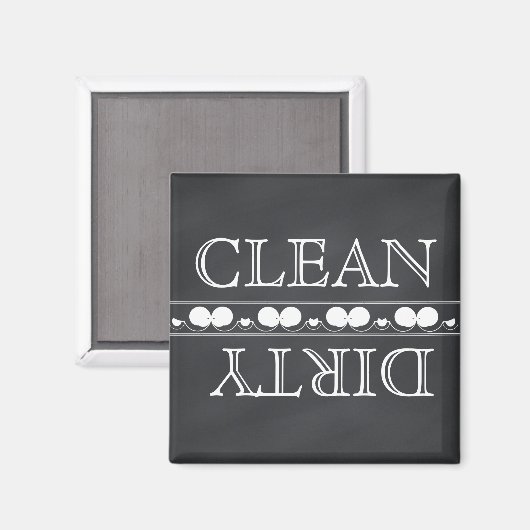 Chalkboard Style Dishwaser Magnet Clean & Dirty Magneet (Voorkant / Achterkant)