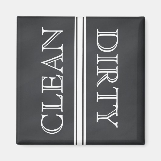 Chalkboard Style Dishwaser Magnet Clean & Dirty Magneet (Voorkant)