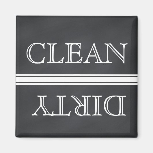 Chalkboard Style Dishwaser Magnet Clean & Dirty Magneet (Voorkant)
