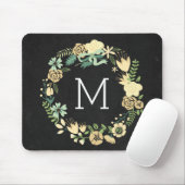 Chalkboard Style Monogram Mousepad Muismat (Met muis)