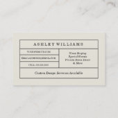 Chalkboard Style Monogram Visitekaartjes (Achterkant)