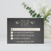 Chalkboard Style RSVP (Staand voorkant)