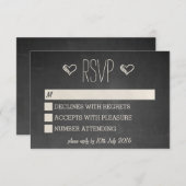 Chalkboard Style RSVP (Voorkant / Achterkant)