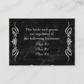 Chalkboard Style Rustique Swirl Cartes de Registre (Dos)