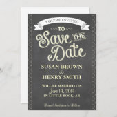 Chalkboard Style SLA DE DATUM OP Save The Date (Voorkant / Achterkant)