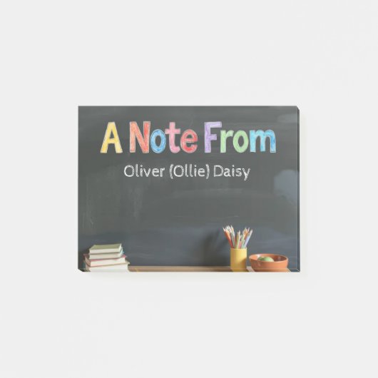 Chalkboard-Style Teacher  Post-it® Notes (Voorkant)