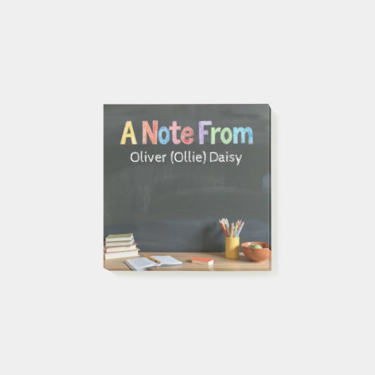 Chalkboard-Style Teacher Post-it Notes (Voorkant)