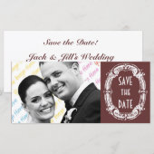 Chalkboard Style WEDDING Save the Date (Voorkant / Achterkant)