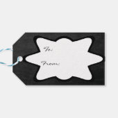 Chalkboard Styled Snowman Briefkaart | Kerstmis Cadeaulabel (Achterkant Horizontaal)