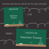 Chalkboard Substitut Cartes de visite enseignant