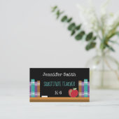 Chalkboard Substitut Cartes de visite enseignant (Debout devant)