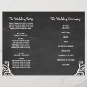 Chalkboard Sugar Skull Flourish Wedding Programmes (Dos)