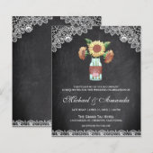 Chalkboard Sunflower Budget Weddenschap (Voorkant / Achterkant)